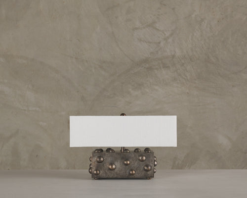 BCW SILVERED SMALL STUDDED LAMP BY LIKA MOORE